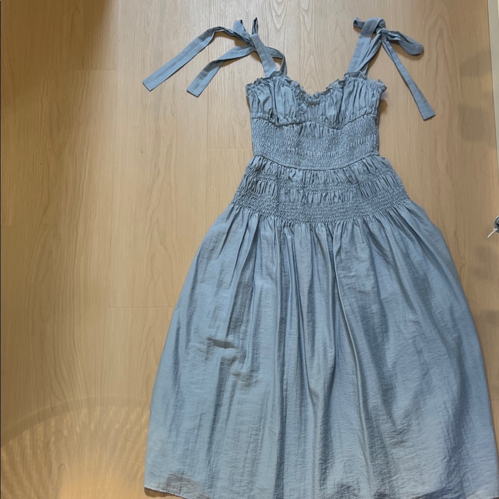 Charming Blue seersucker Dress